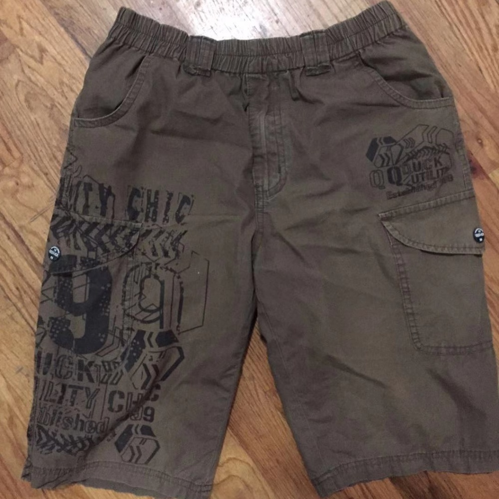 QQDuck Mens Army Green Shorts S
